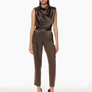 NEW Aritzia Babaton Vogue Pant in Rich Mocha Brown